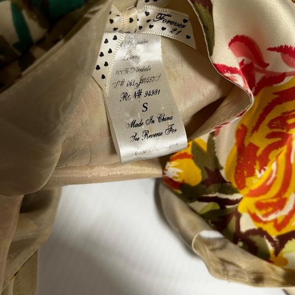 Forever 21 Red and Yellow Plunge Neck Sundress vintage retro 90’s - Picture 8 of 11